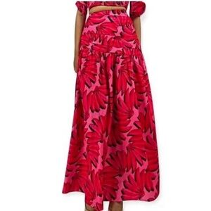 pink banana Maxi skirt Size XS Tropical Resortwear Maximist Dopamine dressing